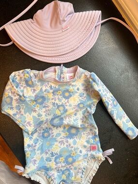 Ruffle Butte Swimsuit and Hat